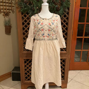 NWOT Polagram Boho Cottage Core Nature Embroidered Womens Medium